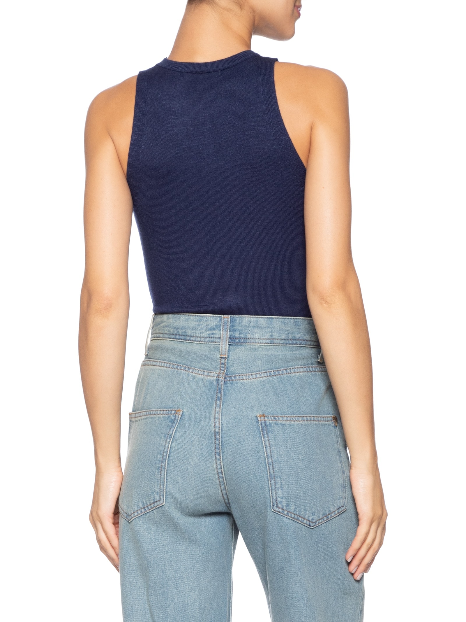 Blusa Feminina Básica Em Tricot Azul '2Essential