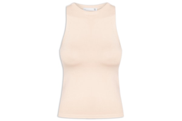 Blusa Feminina Básica Em Tricot - Bege 