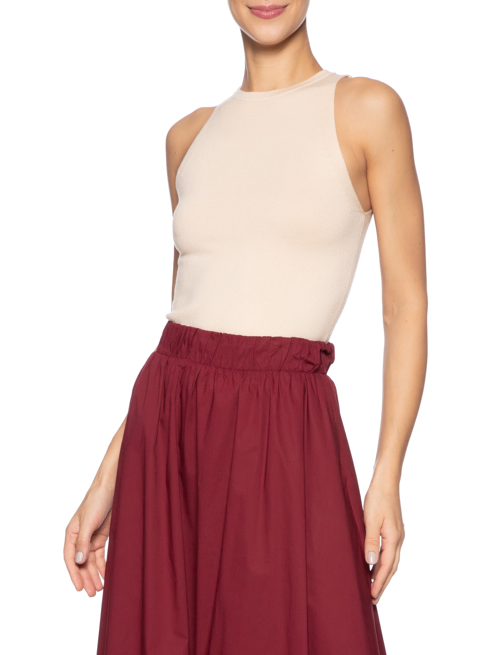 Blusa Feminina Básica Em Tricot Bege  '2Essential