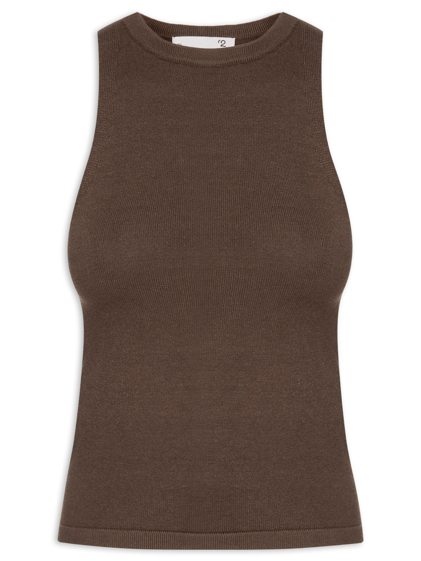Blusa Feminina Básica Em Tricot Marrom  '2Essential