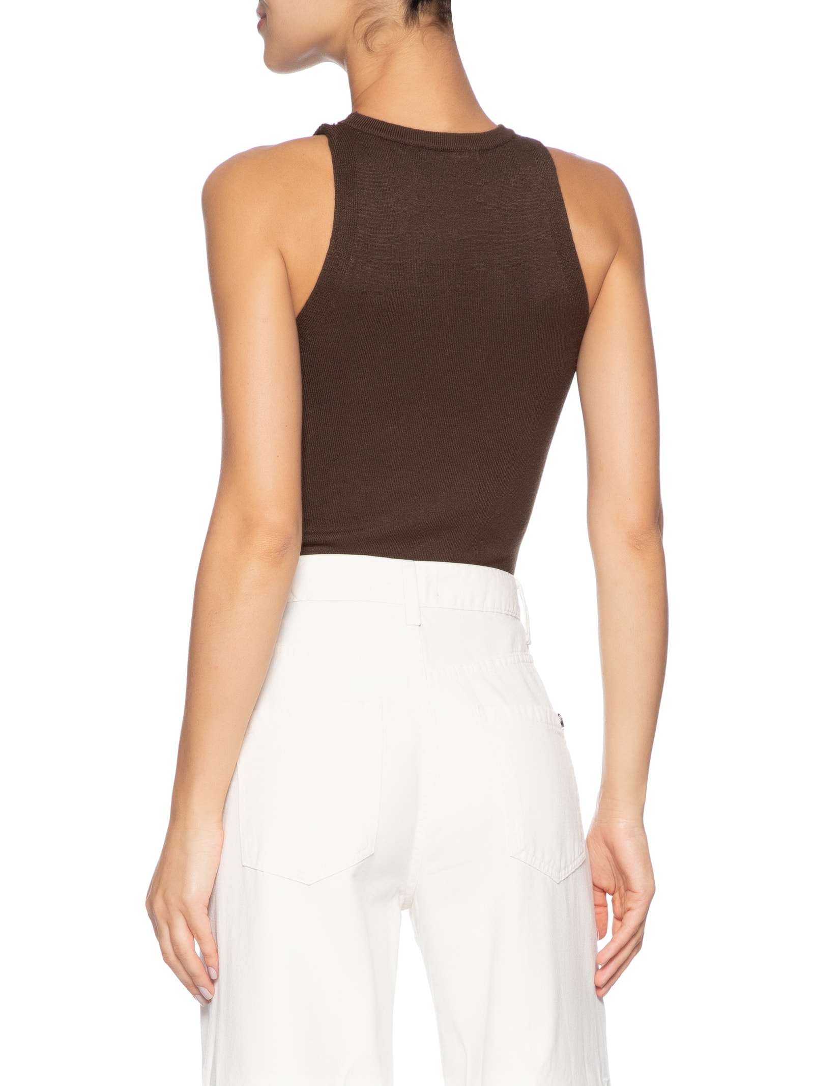 Blusa Feminina Básica Em Tricot Marrom  '2Essential