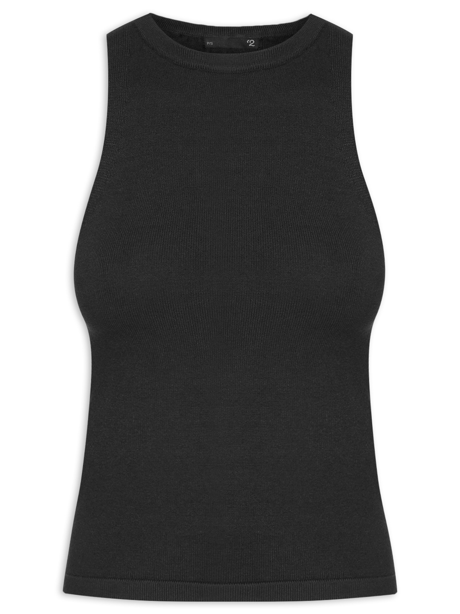 Blusa Feminina Básica Em Tricot Preto '2Essential