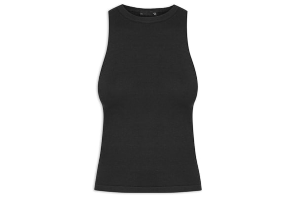 Blusa Feminina Básica Em Tricot - Preto
