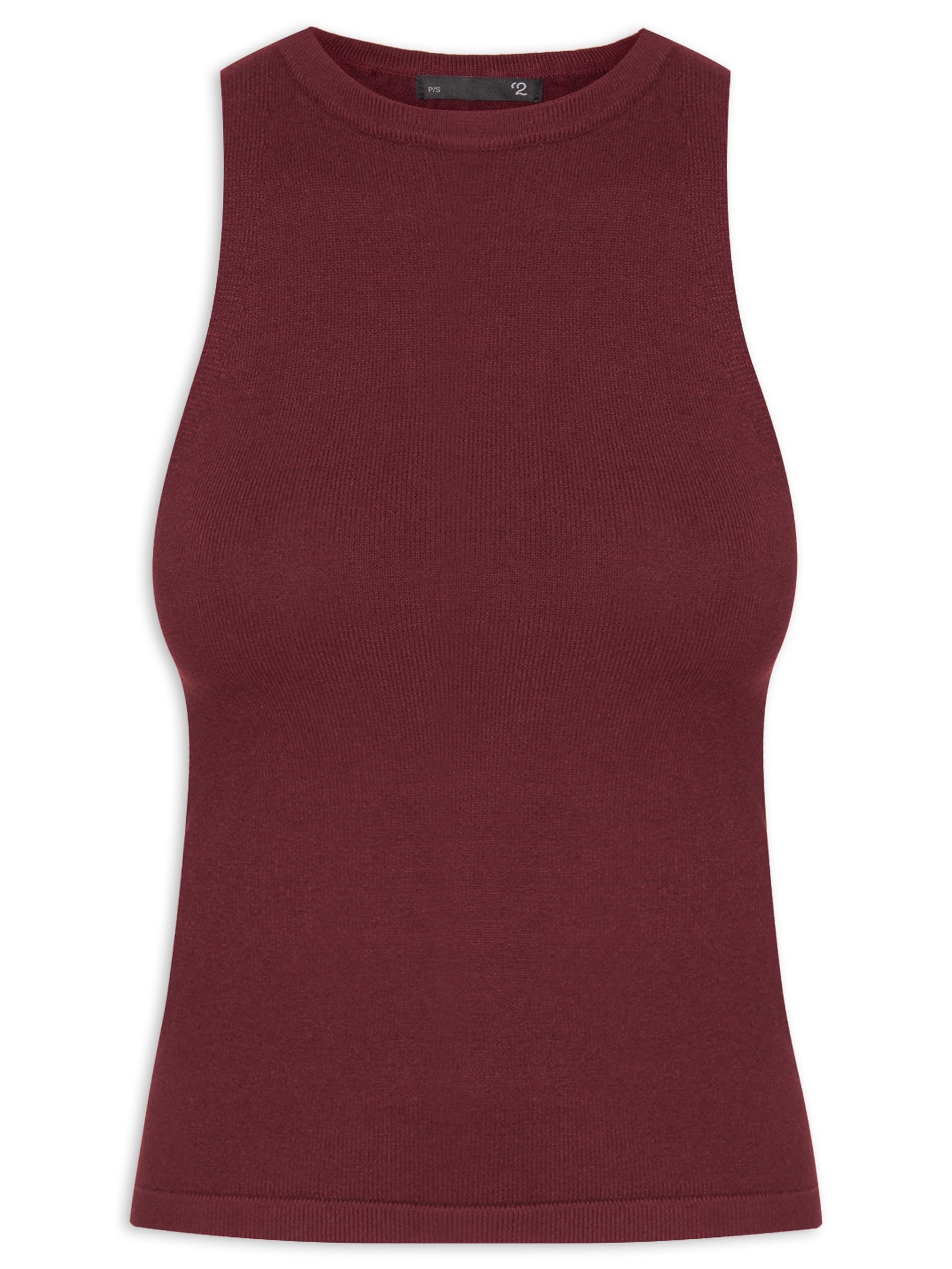 Blusa Feminina Básica Em Tricot Vinho '2Essential