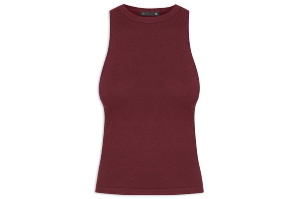 Blusa Feminina Básica Em Tricot - Vinho