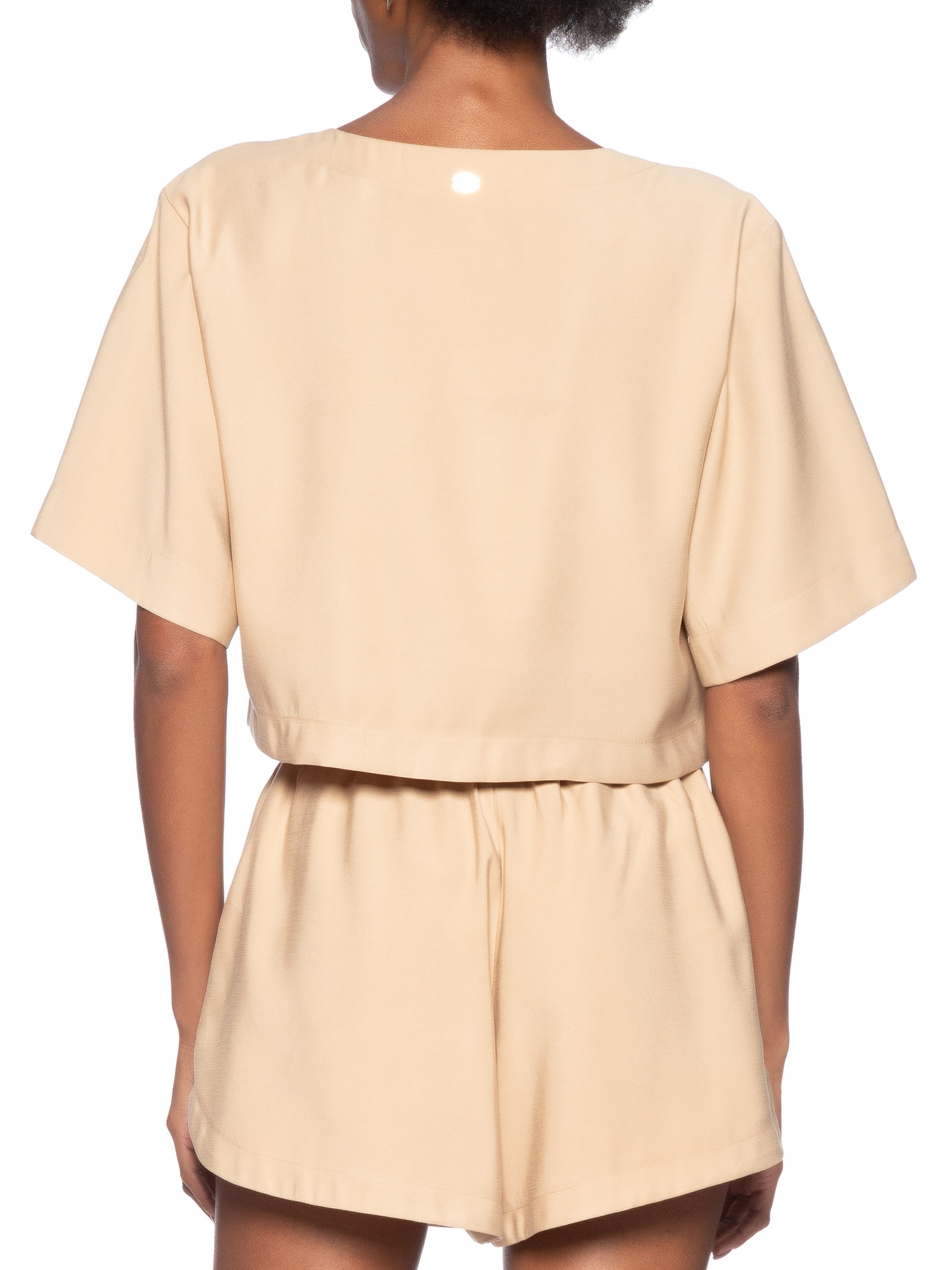 Blusa Feminina Básica Manga Curta Marrom Lança Perfume