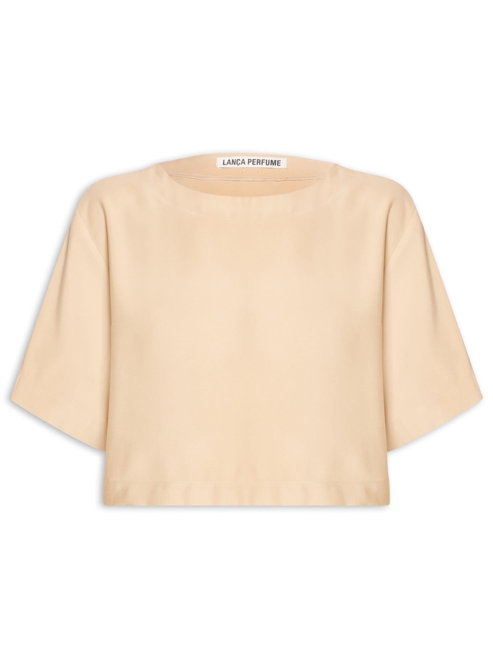 Blusa Feminina Básica Manga Curta Marrom Lança Perfume