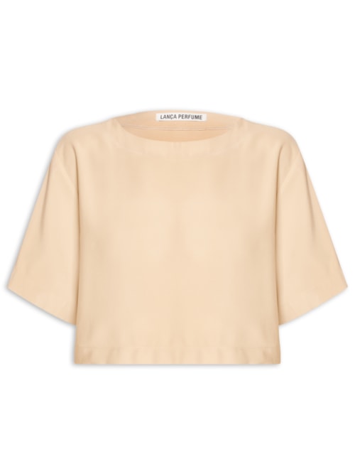 Blusa Feminina Básica Manga Curta – Marrom