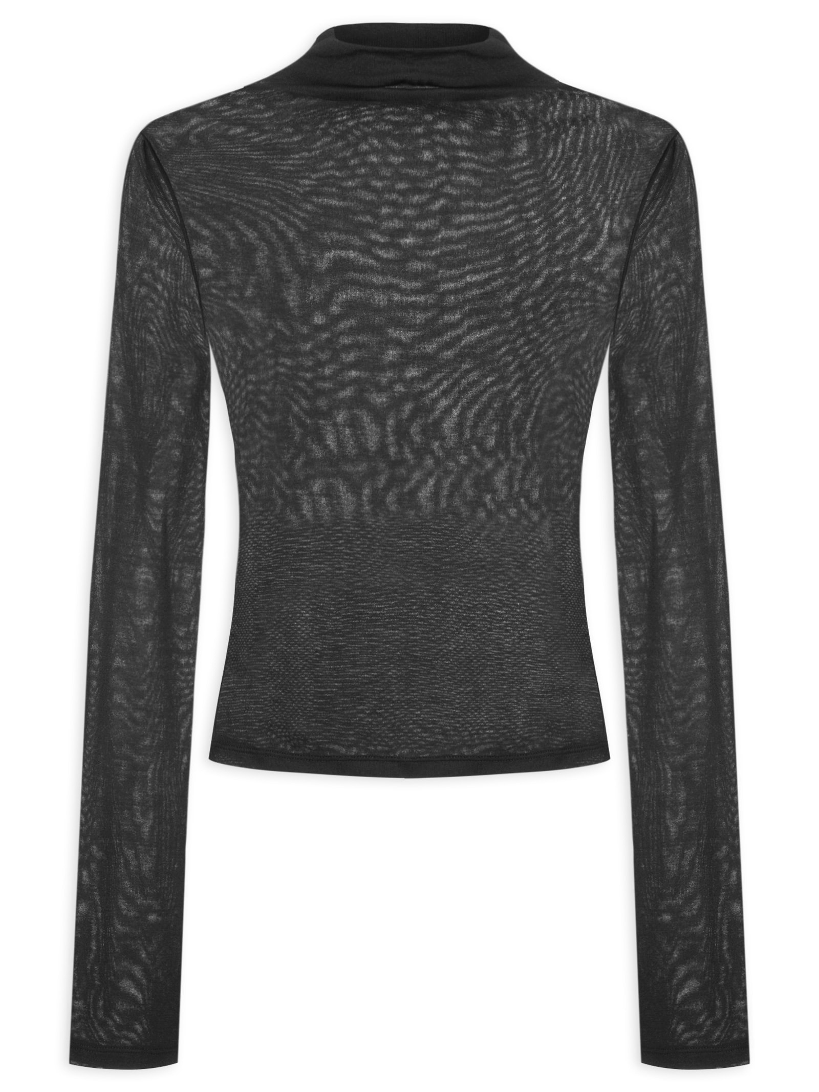 Blusa Feminina Básica Manga Longa Preto Farm