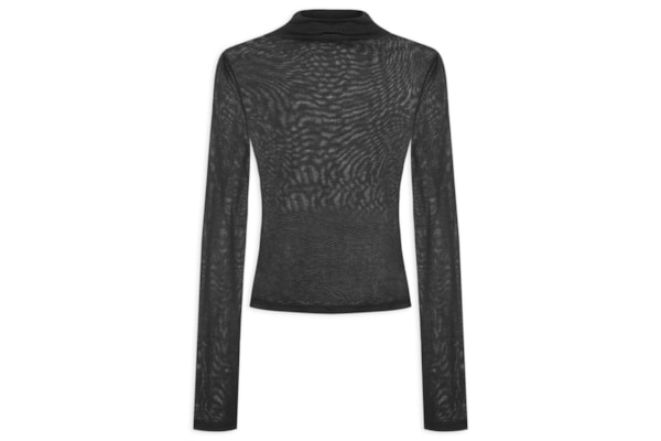 Blusa Feminina Básica Manga Longa - Preto