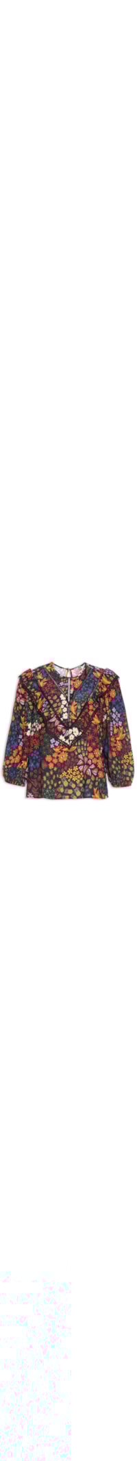 Blusa Feminina Bata Jardim De Morango - Preto