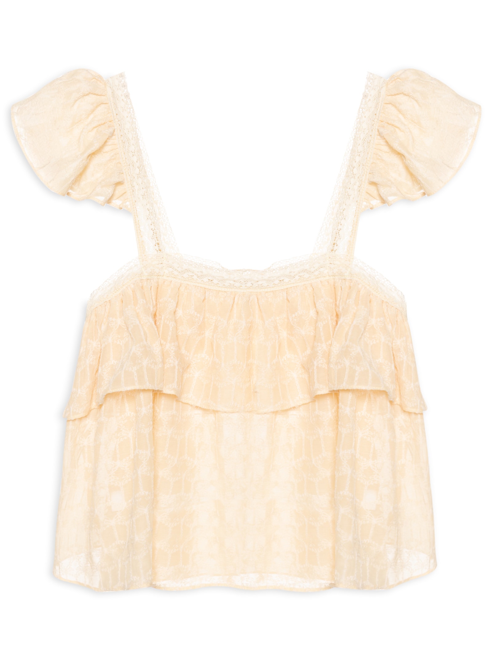 Blusa Feminina Bordada Coqueirinho Amarelo Farm