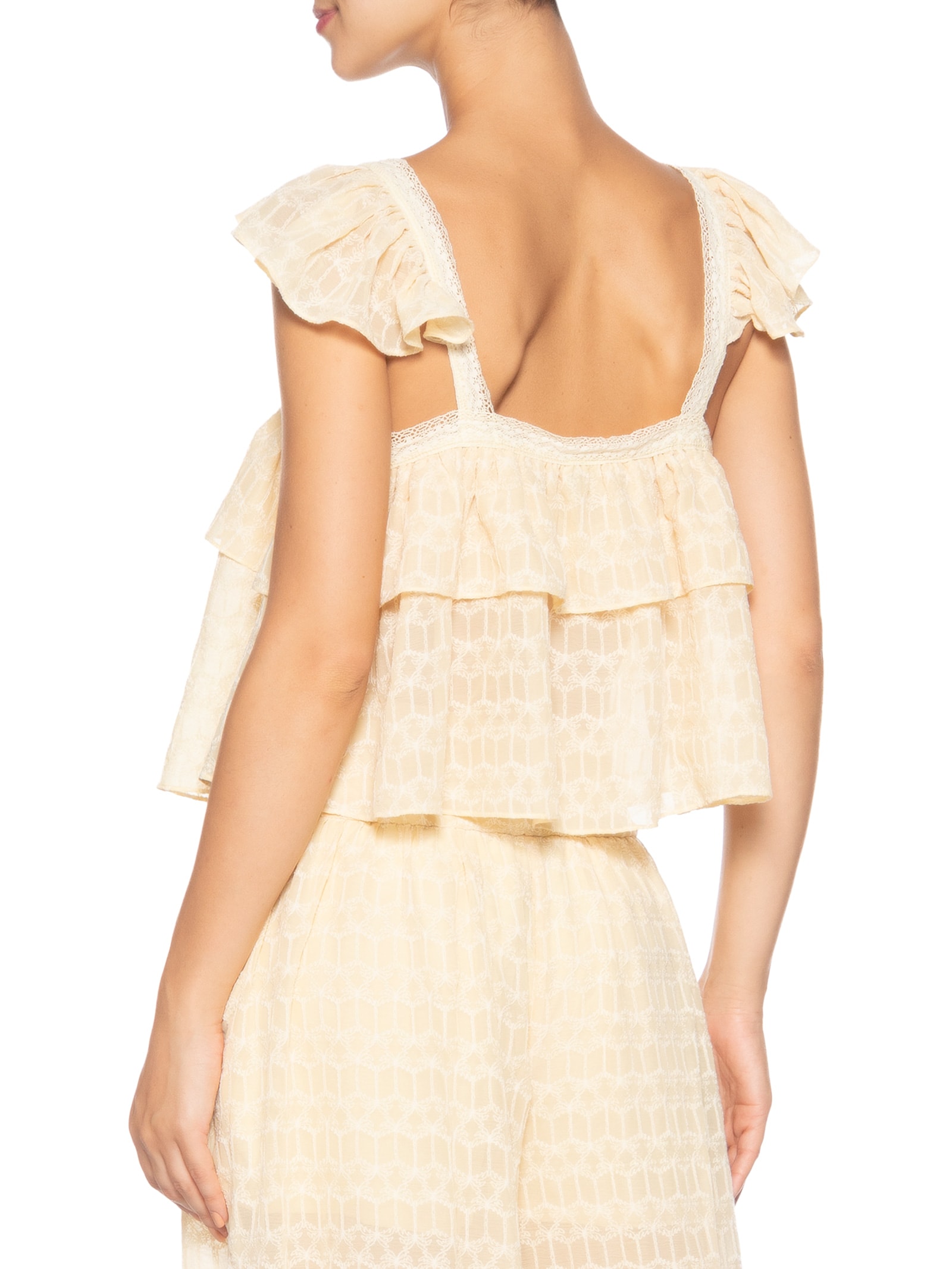 Blusa Feminina Bordada Coqueirinho Amarelo Farm