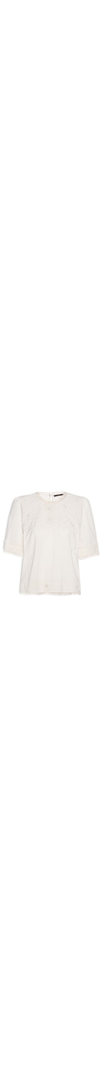 Blusa Feminina Bordados Aplicados – Bege
