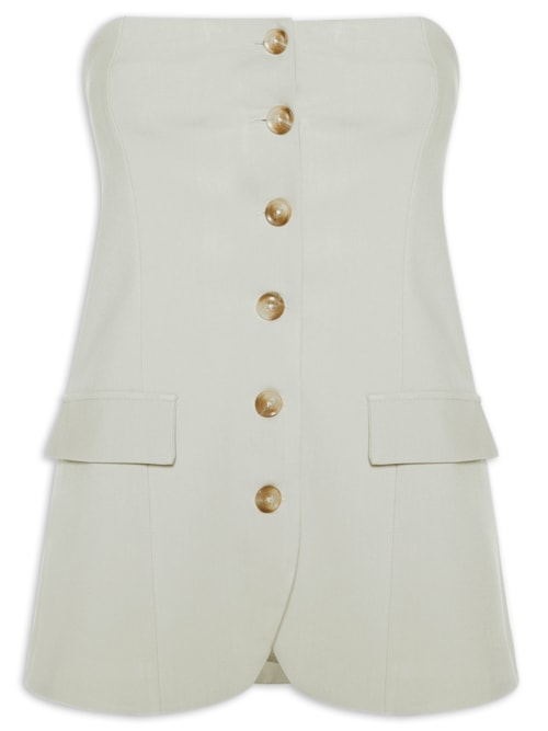 Blusa Feminina Botões - Cinza