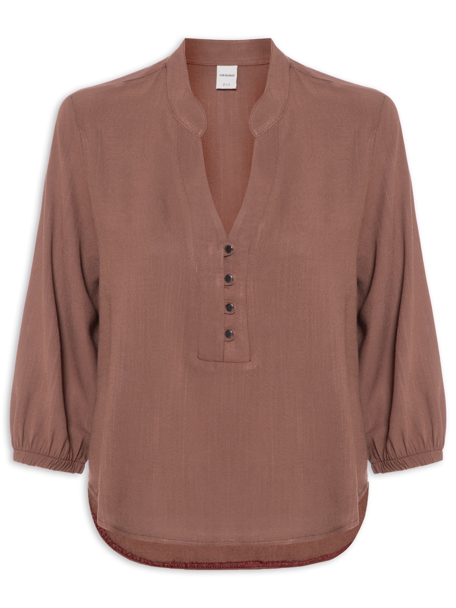 Blusa Feminina Botões Marrom Hering