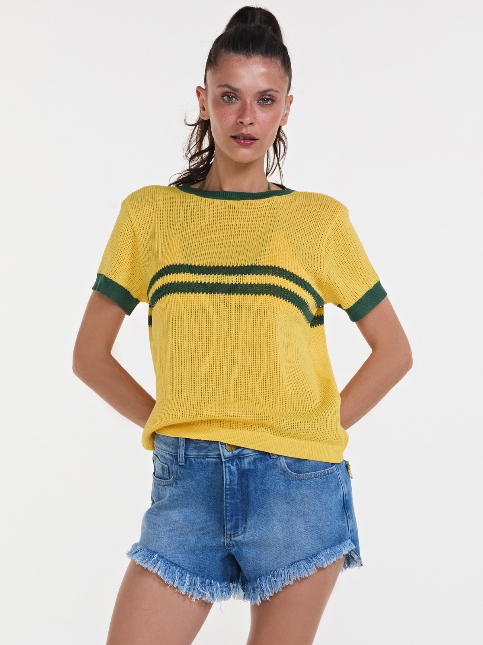 Blusa Feminina Brasil Amarelo Triya