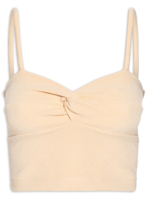 Blusa Feminina Busto Torcido – Bege