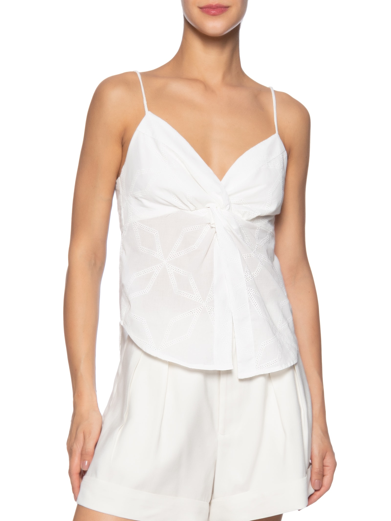Blusa Feminina Busto Torcido Branco Dress To
