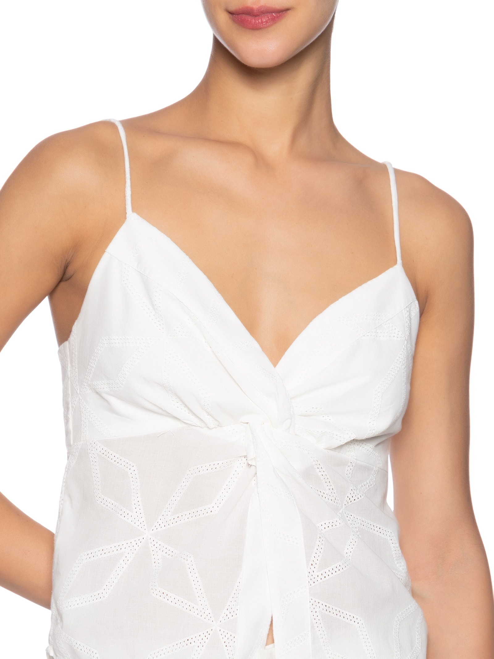 Blusa Feminina Busto Torcido Branco Dress To