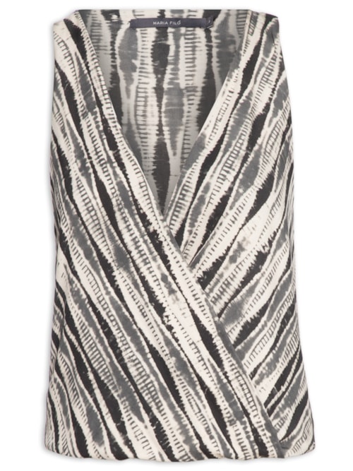 Blusa Feminina Cachecouer Shibori - Preto