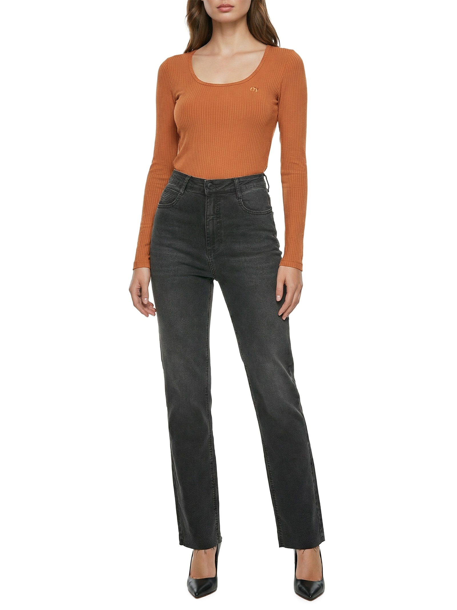 Blusa Feminina Canelada Bege Colcci