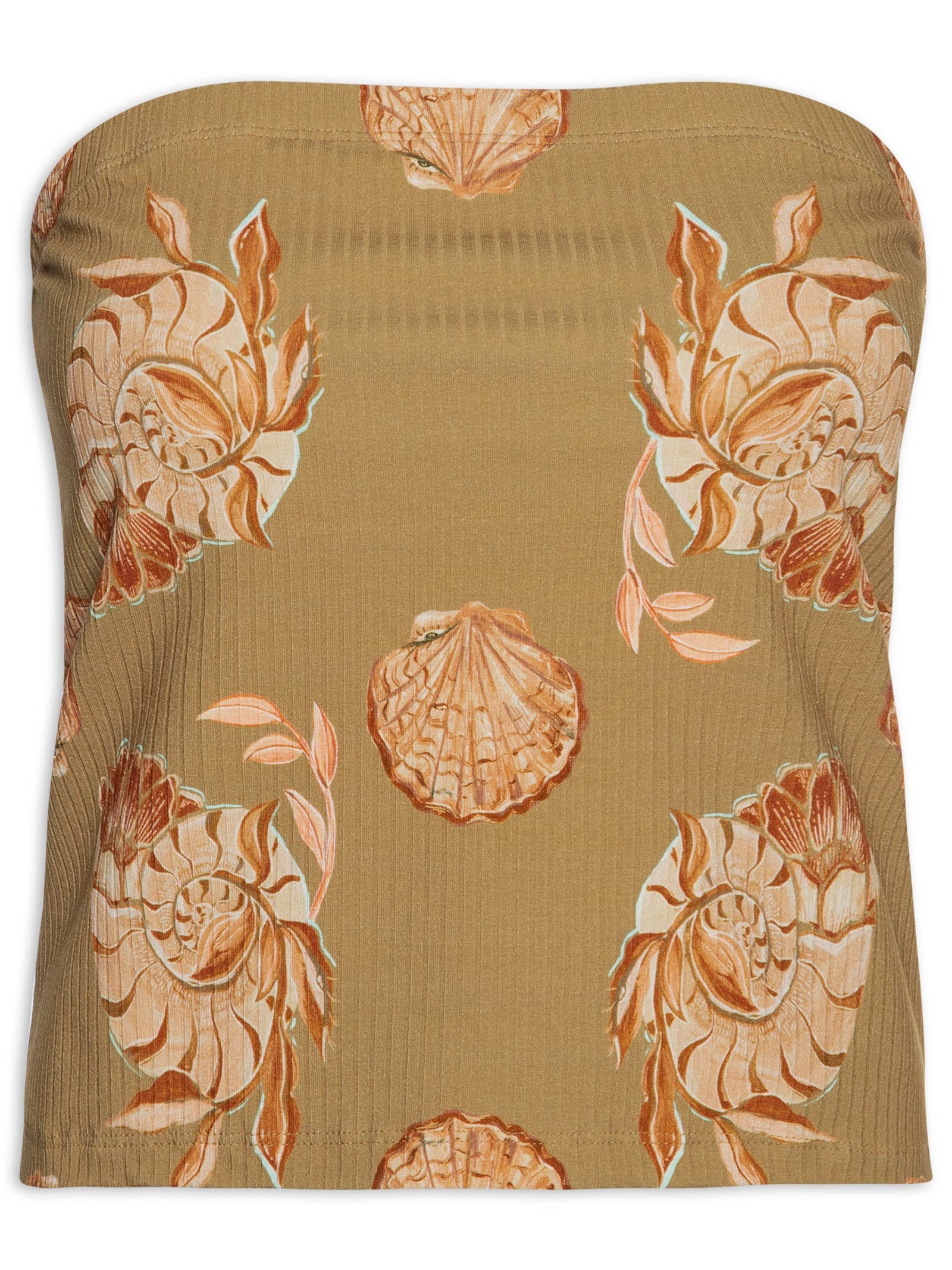 Blusa Feminina Canelada Estampada Marrom Colcci