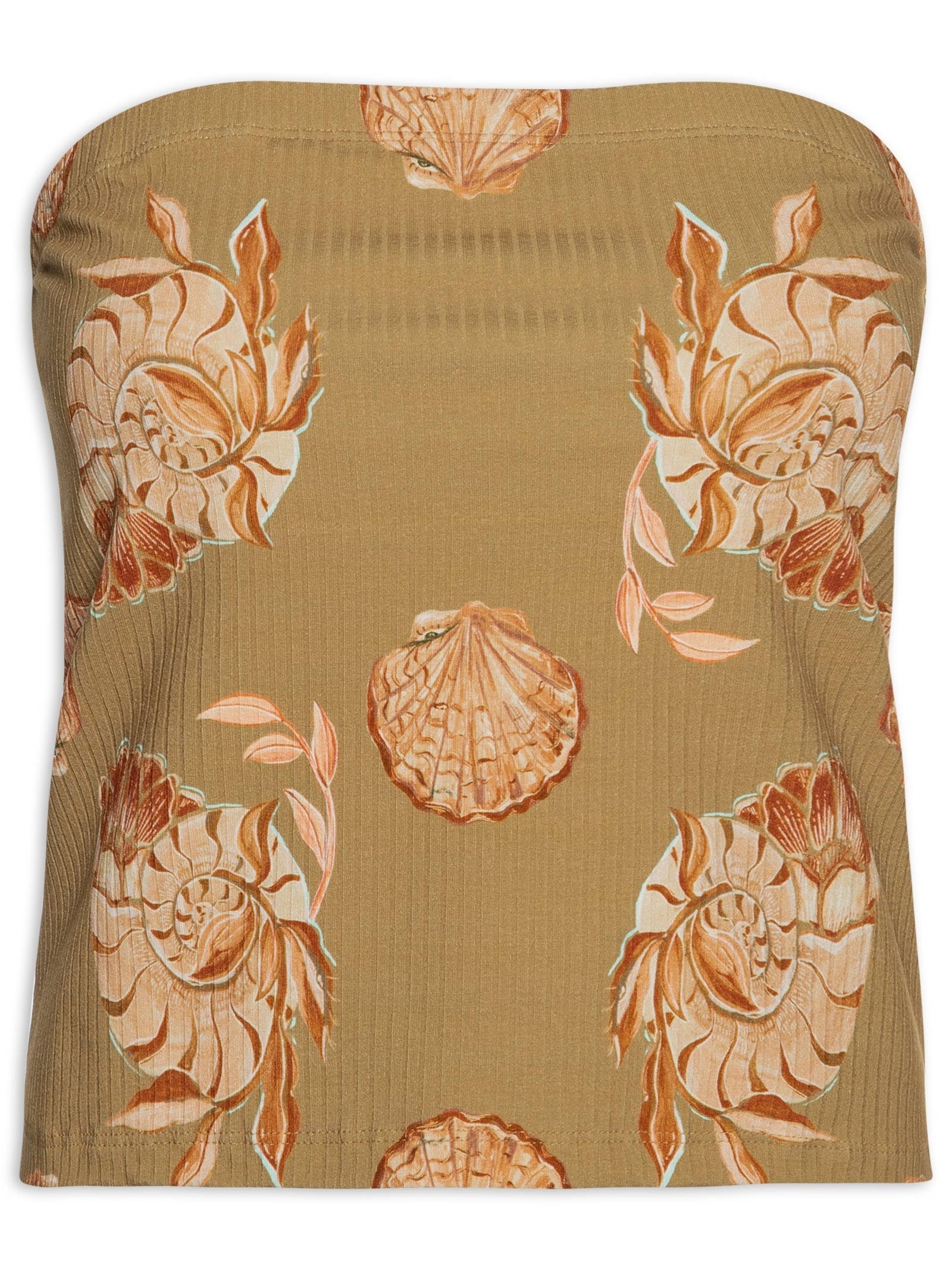 Blusa Feminina Canelada Estampada Marrom Colcci