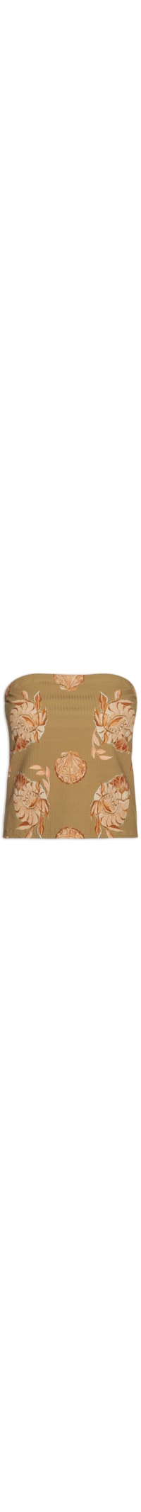 Blusa Feminina Canelada Estampada - Marrom