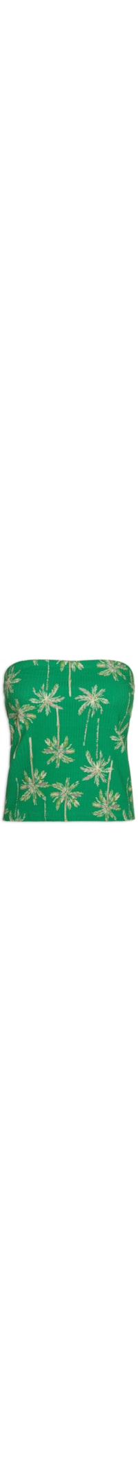 Blusa Feminina Canelada Estampada - Verde