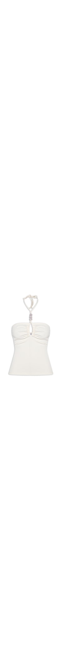 Blusa Feminina Canelada Frente Única - Off White