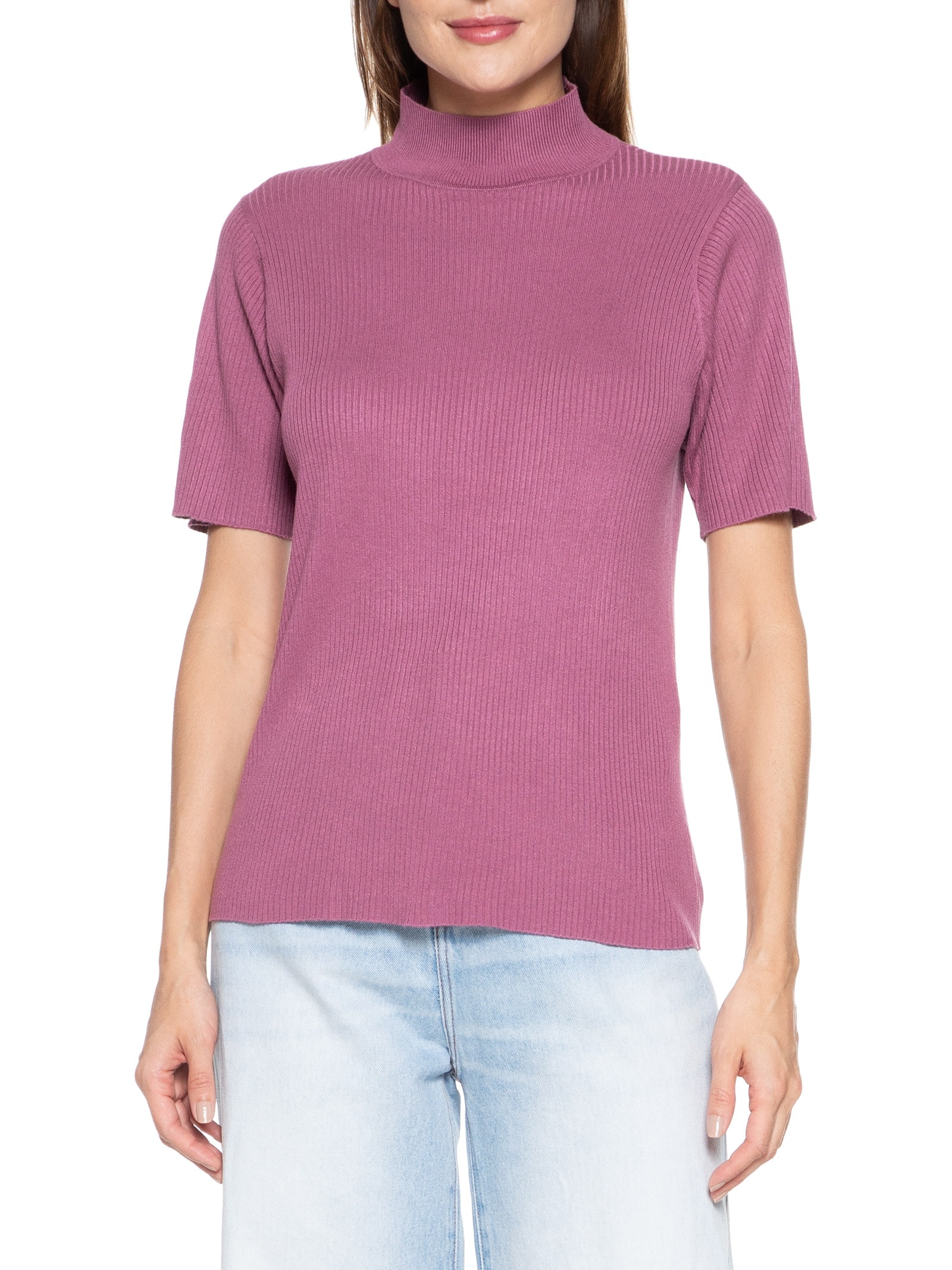 Blusa Feminina Canelada Lilás Hering