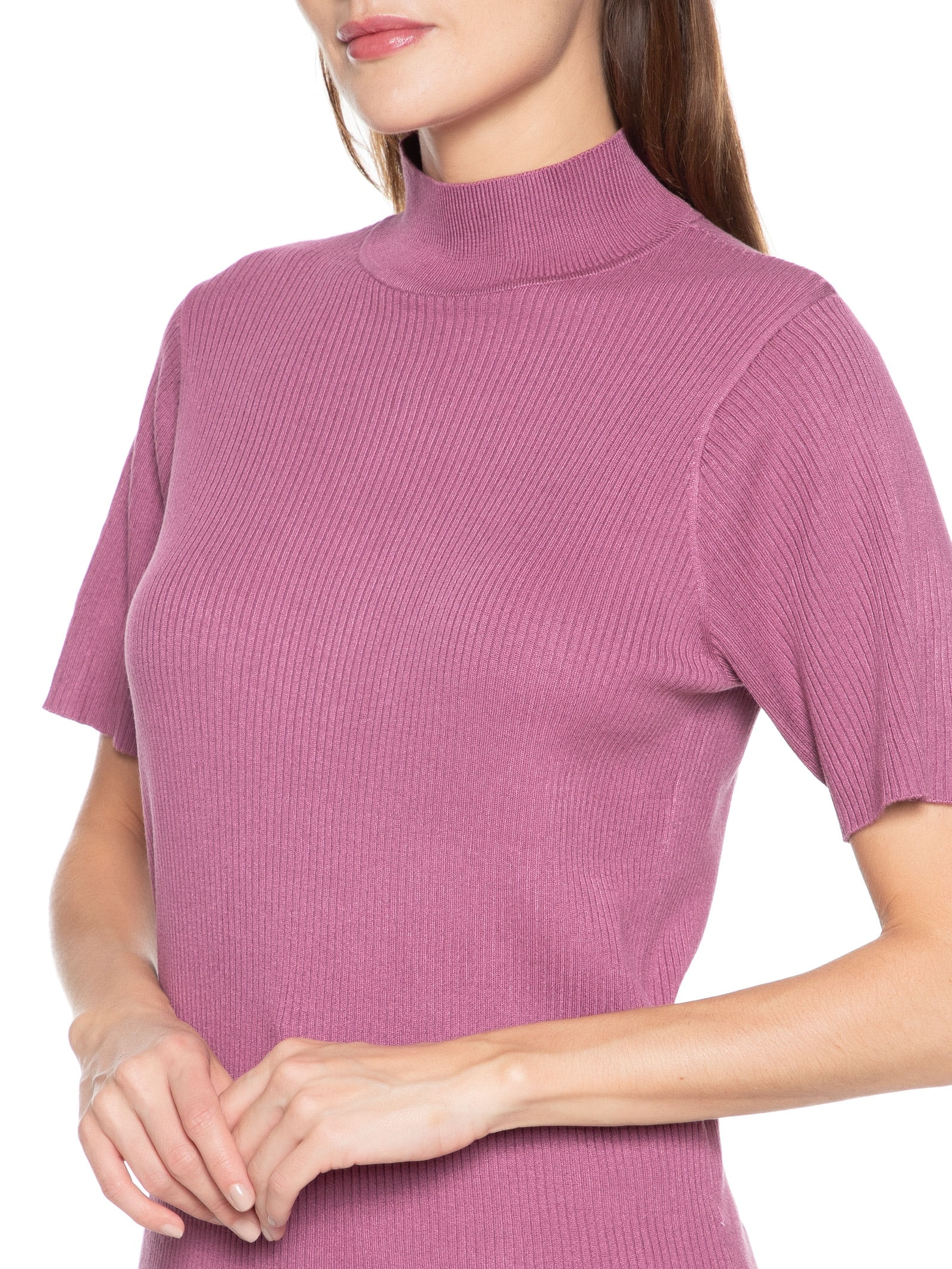 Blusa Feminina Canelada Lilás Hering