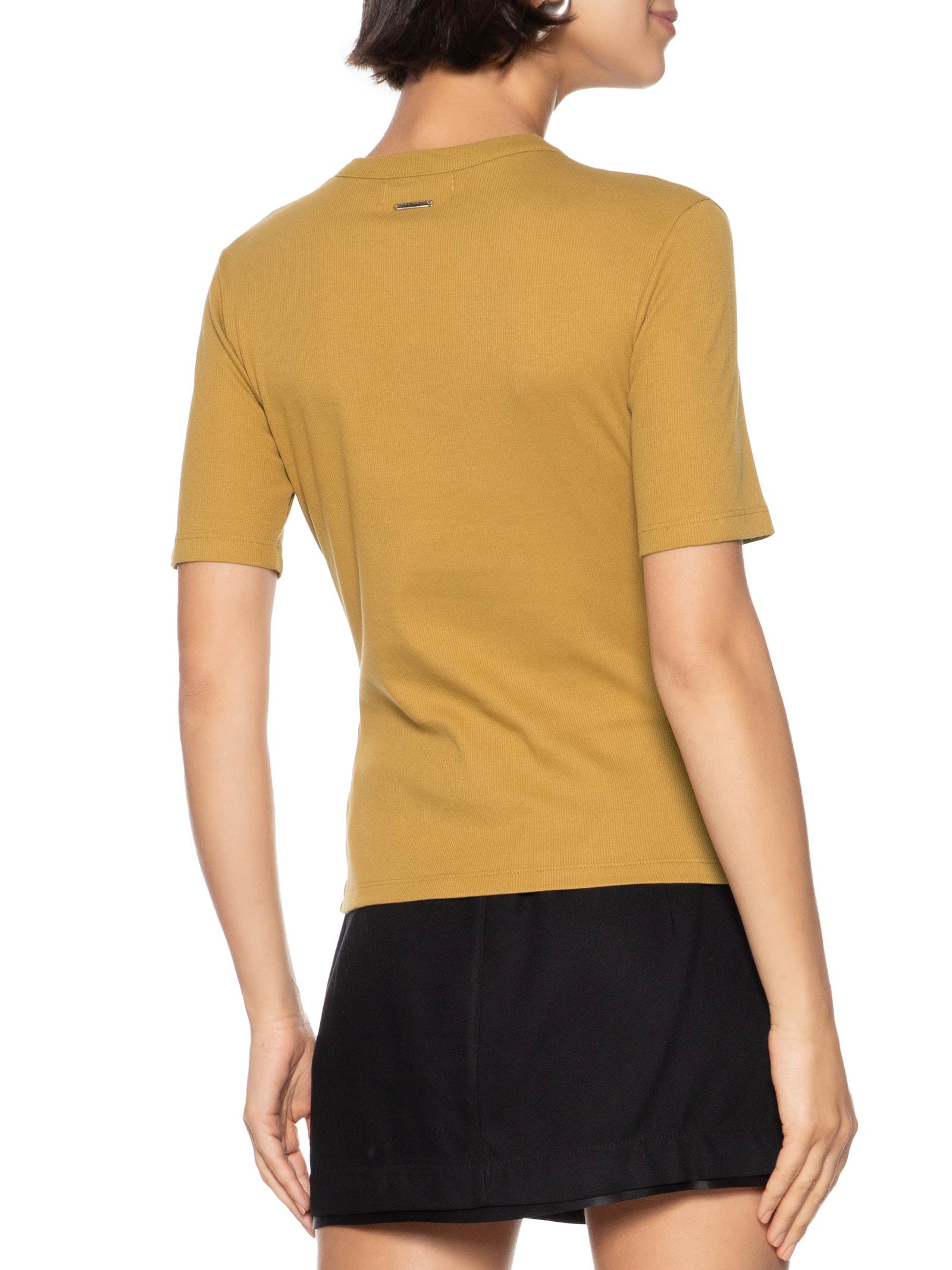 Blusa Feminina Canelada Marrom  Colcci