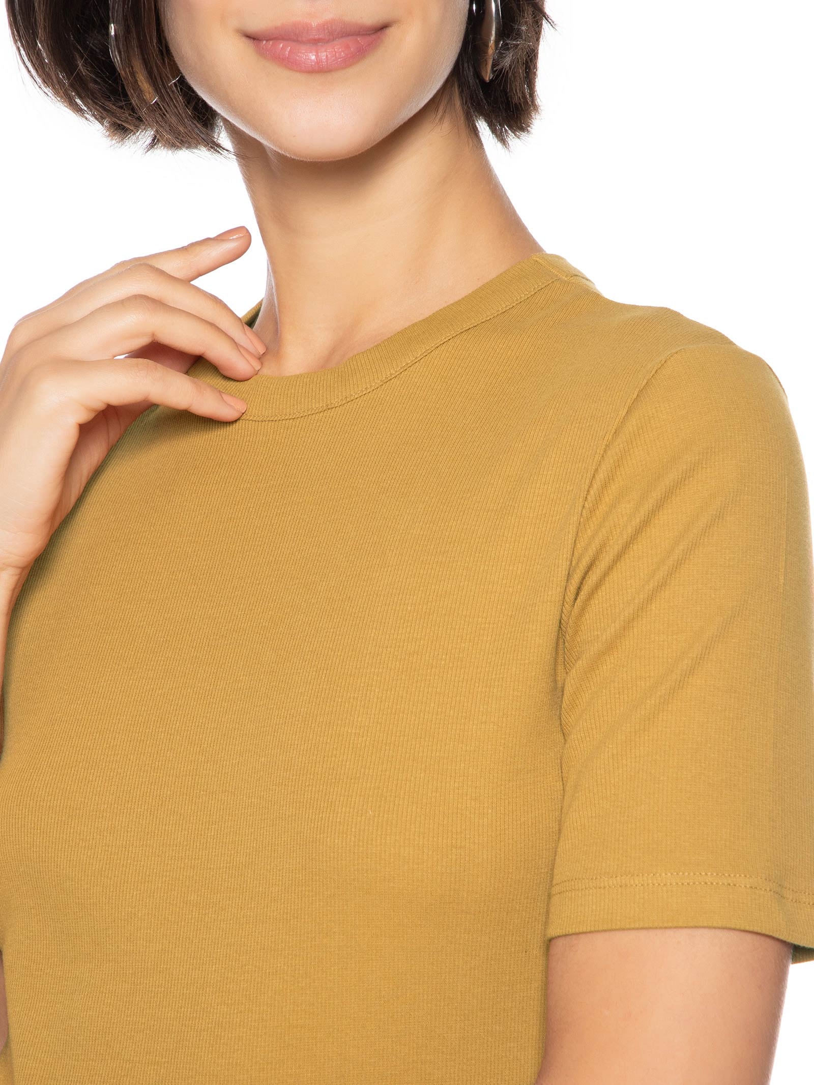 Blusa Feminina Canelada Marrom  Colcci