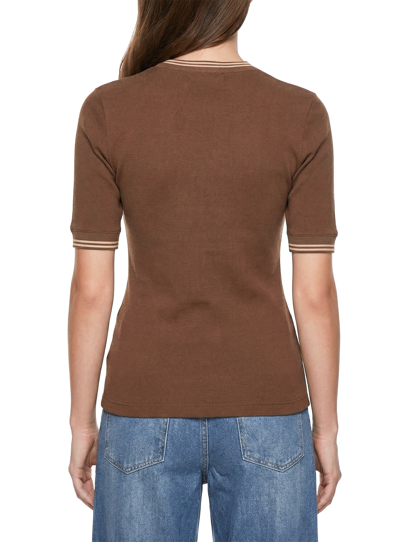 Blusa Feminina Canelada Marrom Colcci