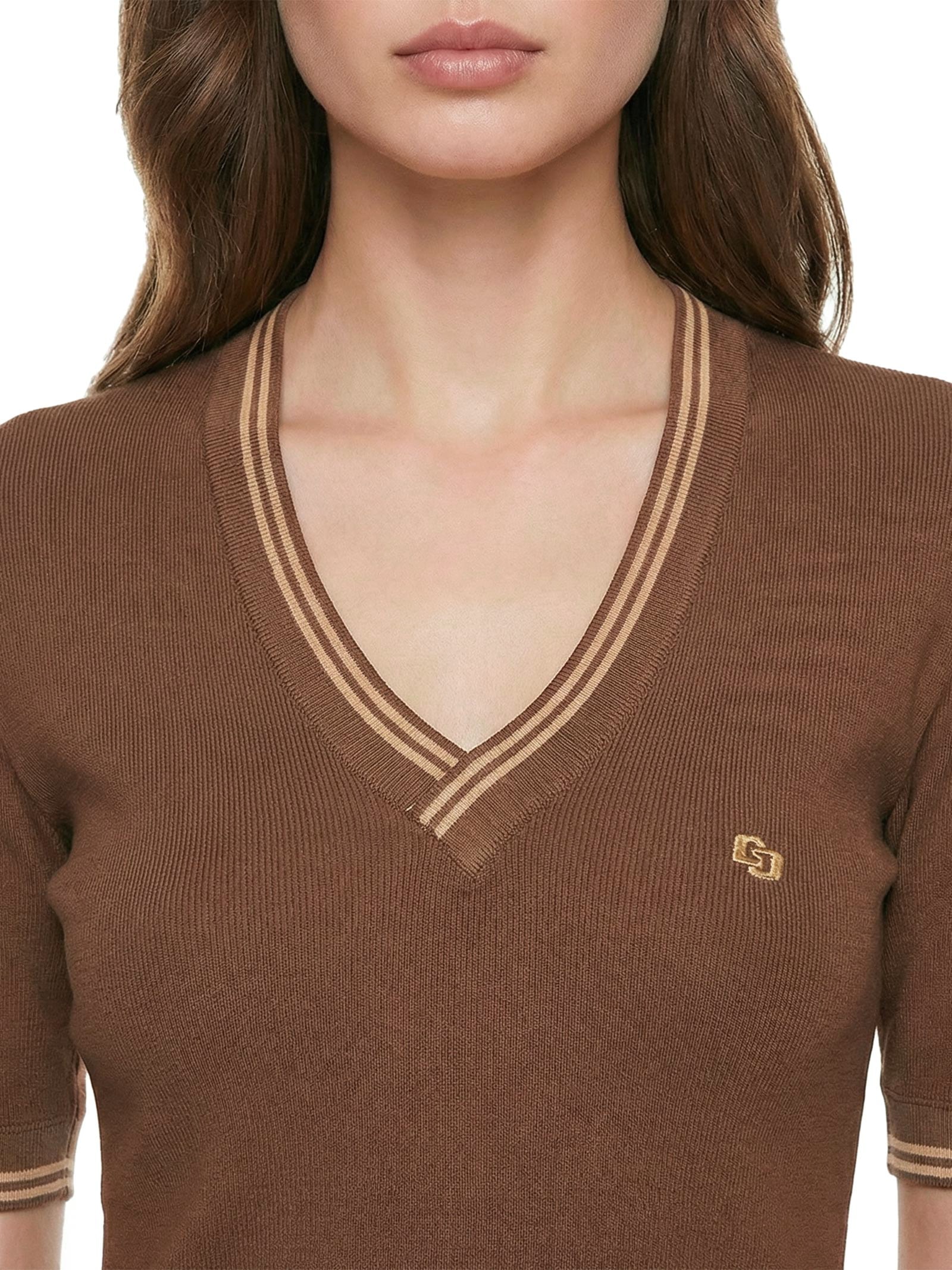 Blusa Feminina Canelada Marrom Colcci