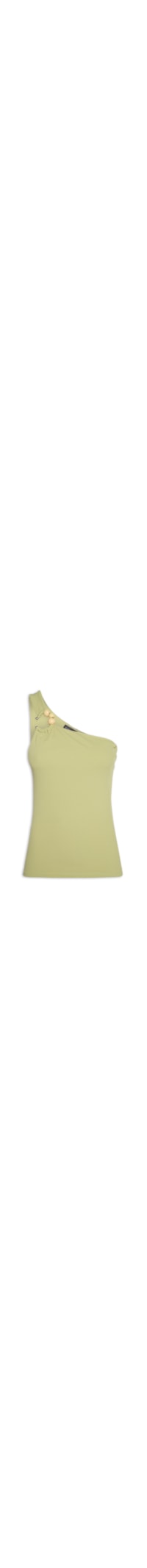 Blusa Feminina Canelada Ombro Único - Verde
