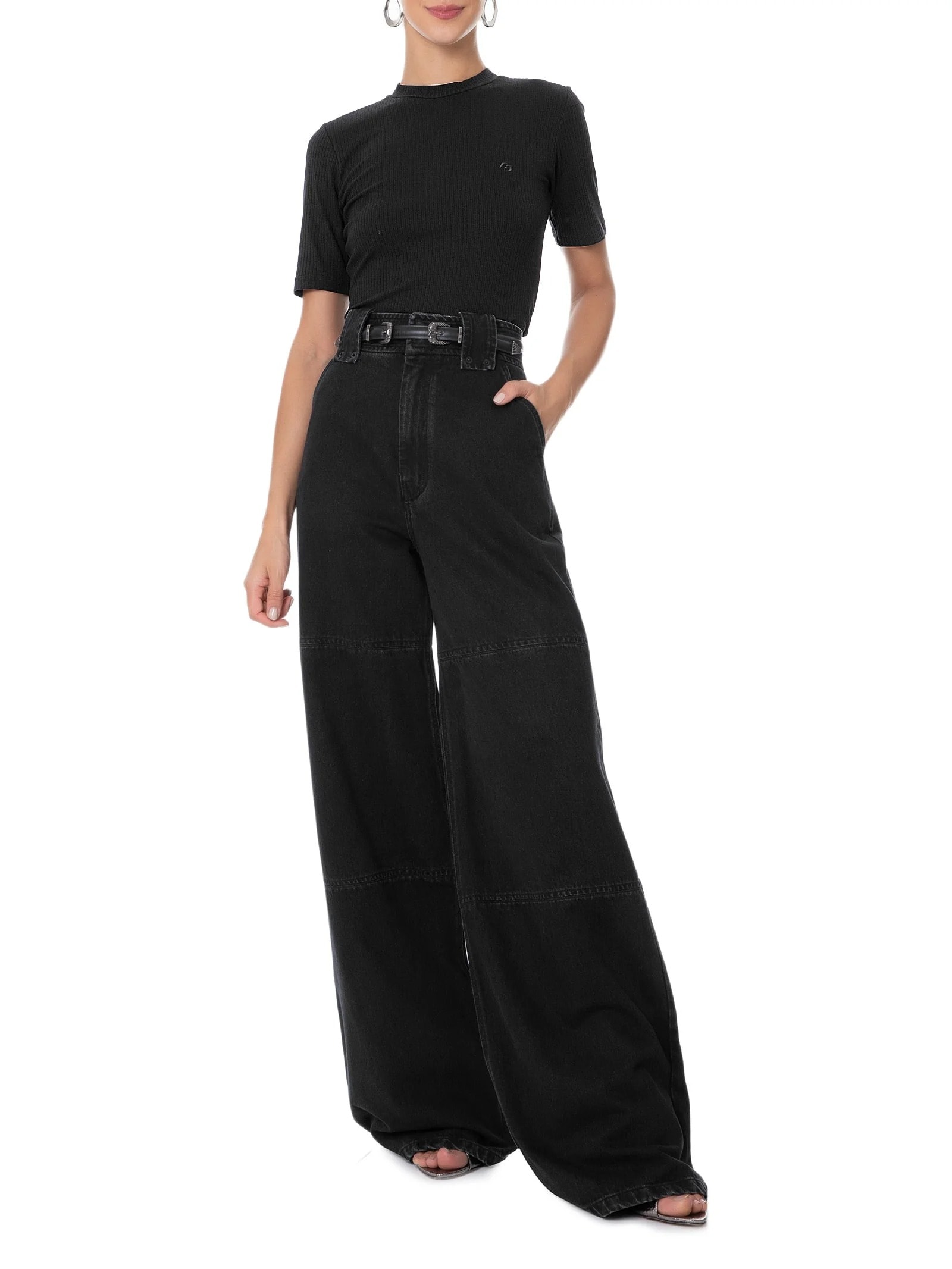 Blusa Feminina Canelada Preto Colcci