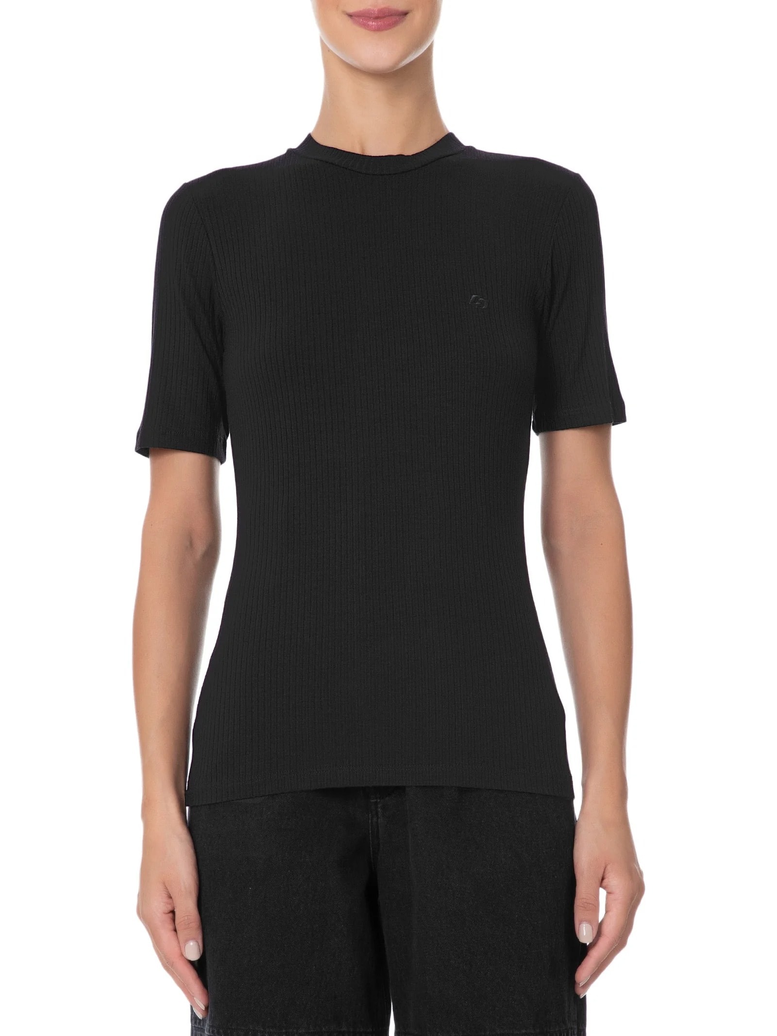 Blusa Feminina Canelada Preto Colcci