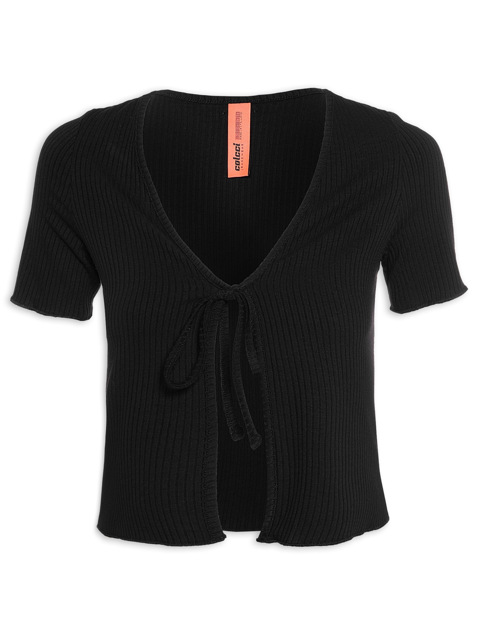 Blusa Feminina Canelada Preto Colcci
