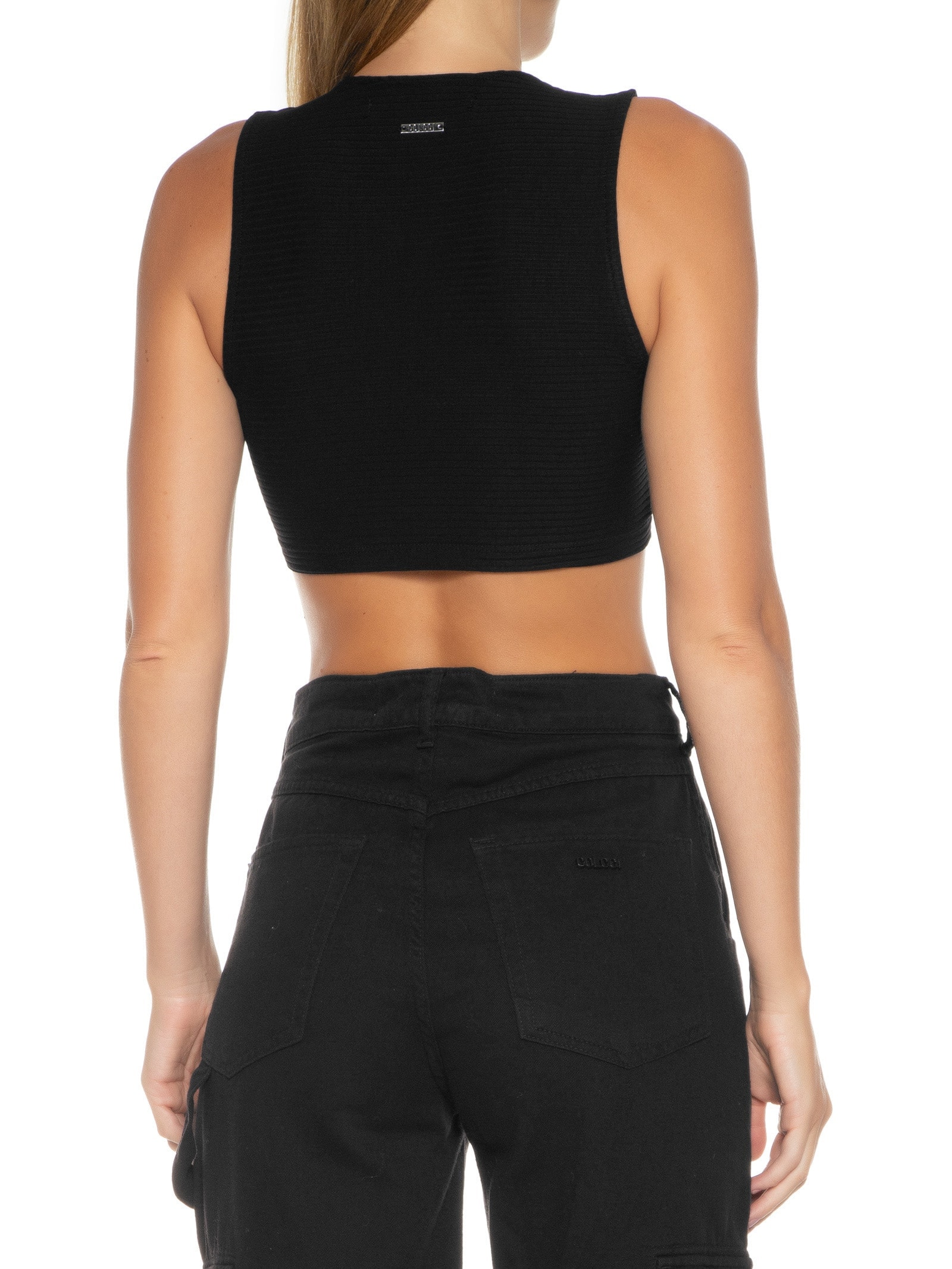 Blusa Feminina Canelada Preto Colcci