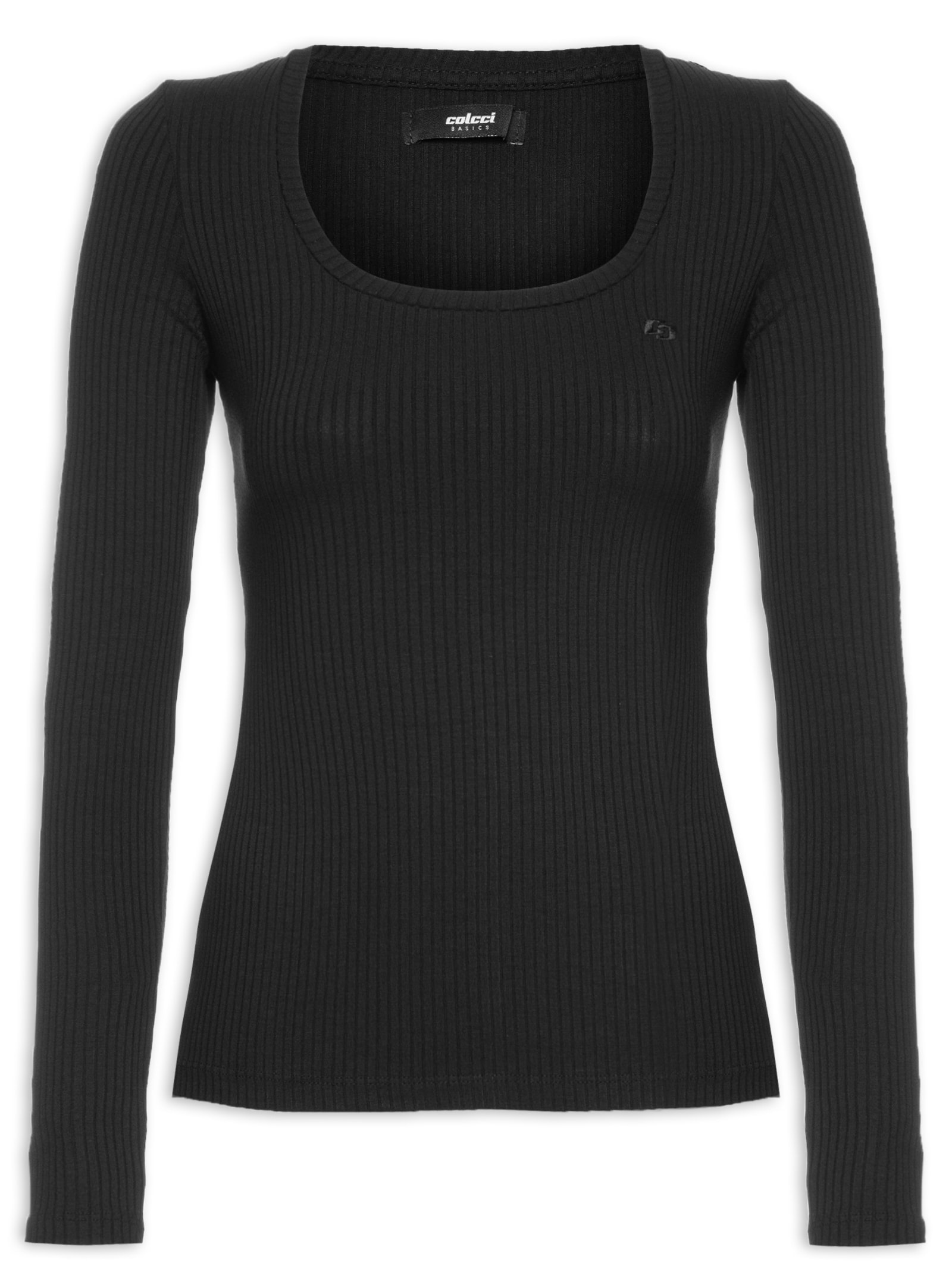 Blusa Feminina Canelada Preto Colcci