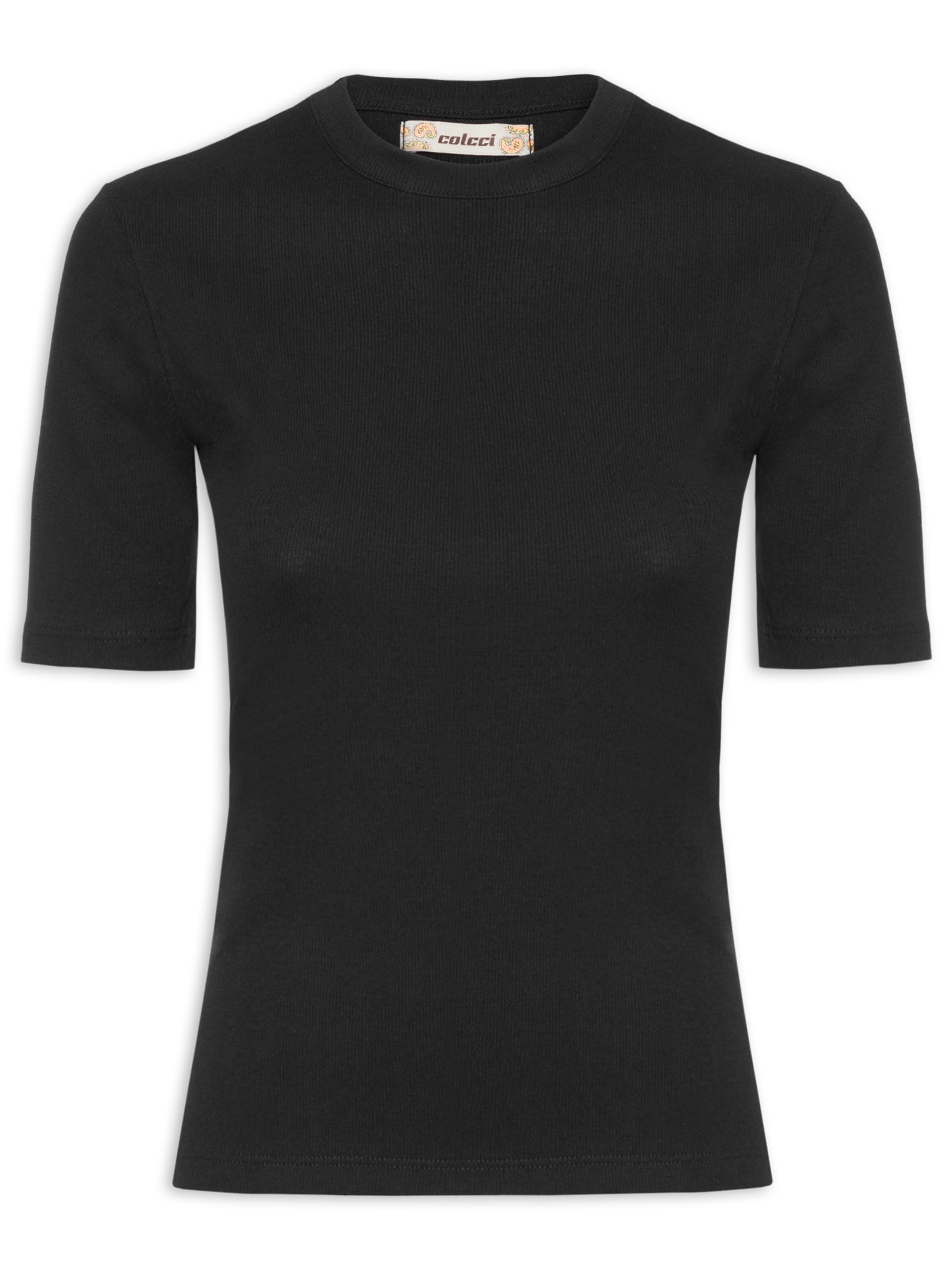 Blusa Feminina Canelada Preto Colcci