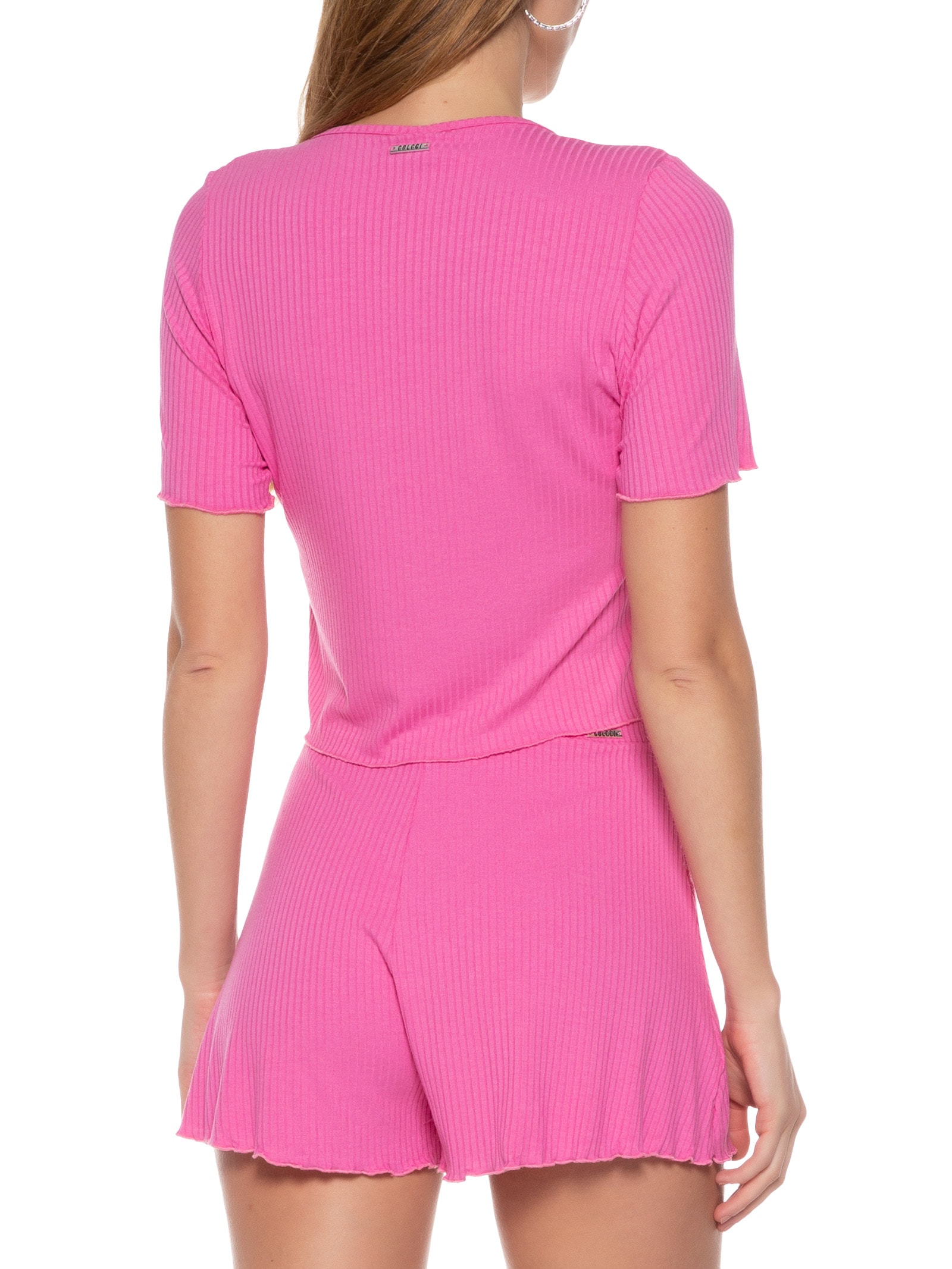 Blusa Feminina Canelada Rosa Colcci