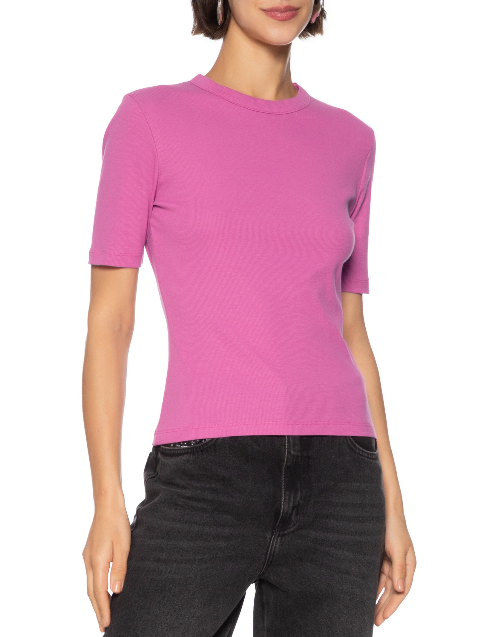 Blusa Feminina Canelada Rosa Colcci