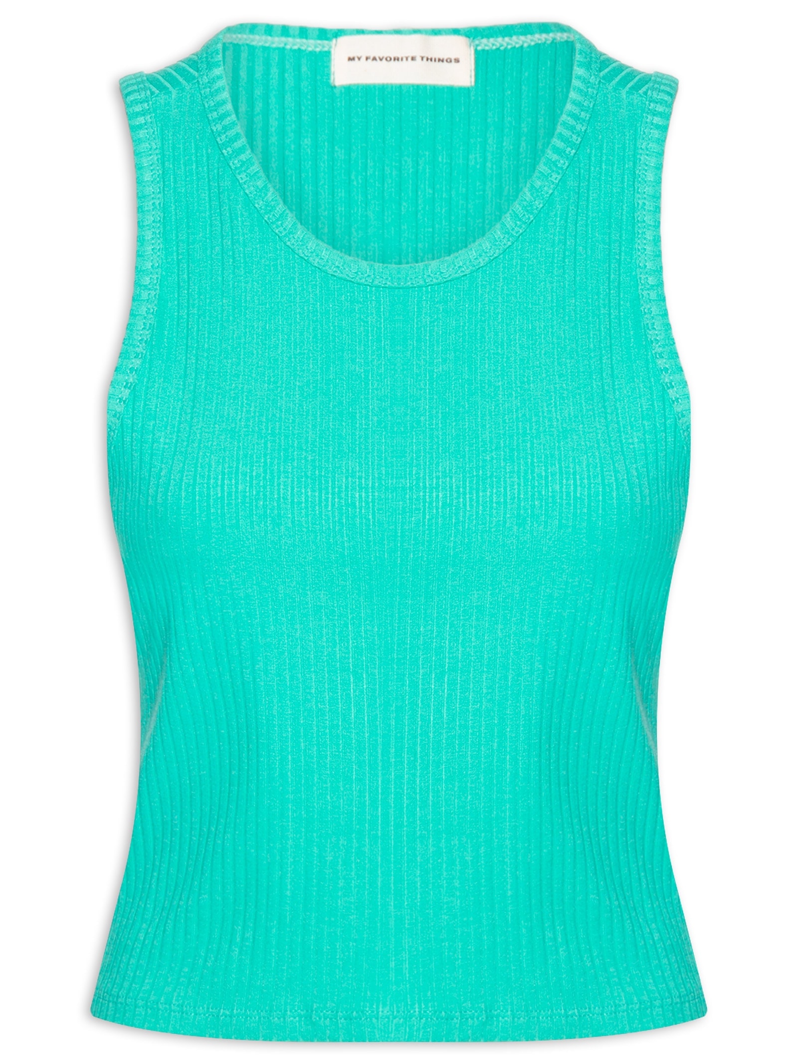 Blusa Feminina Canelada sem Mangas Verde My Favorite Things