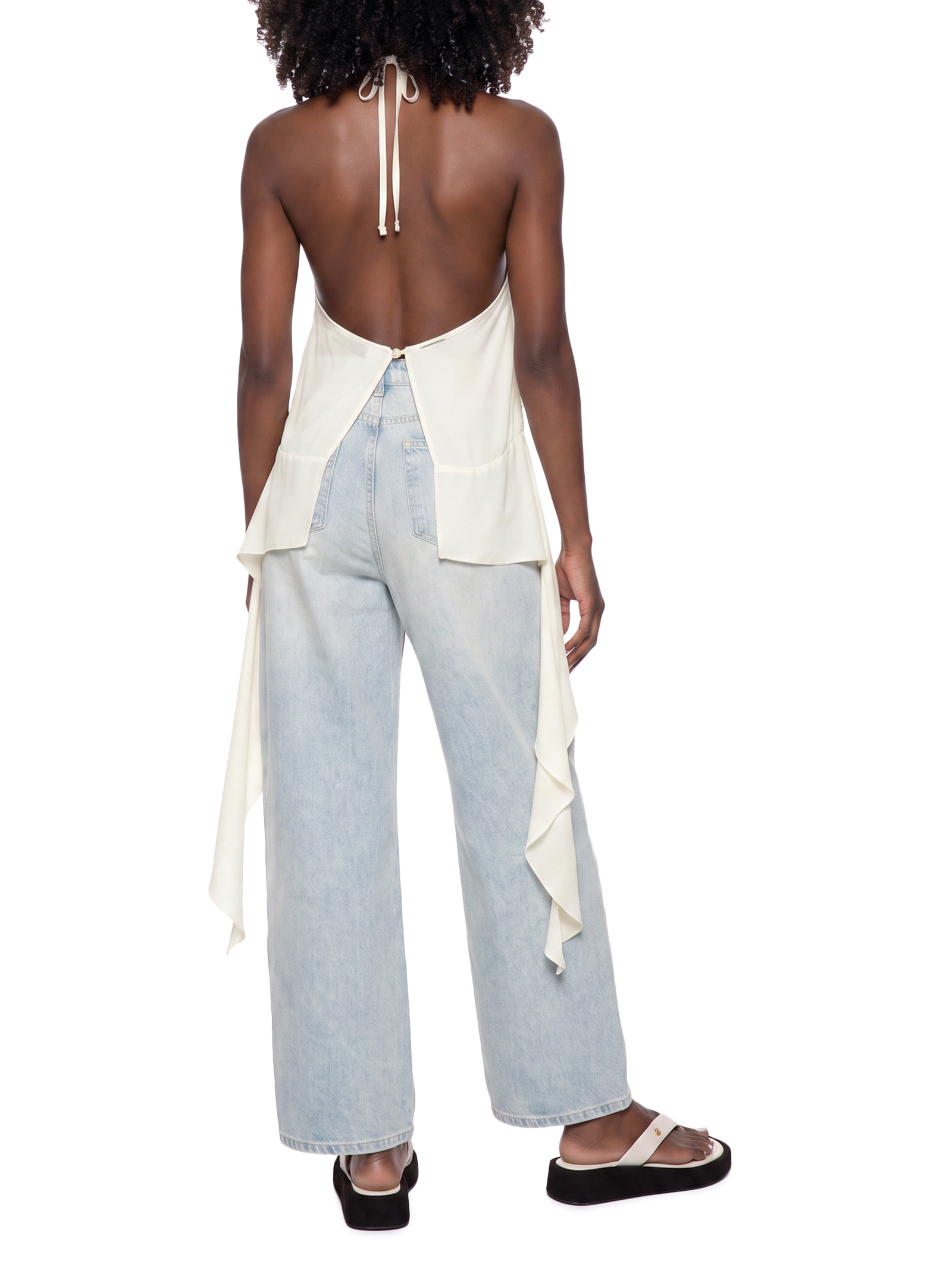 Blusa Feminina Cava Francesa Com Aplicação Off White My Favorite