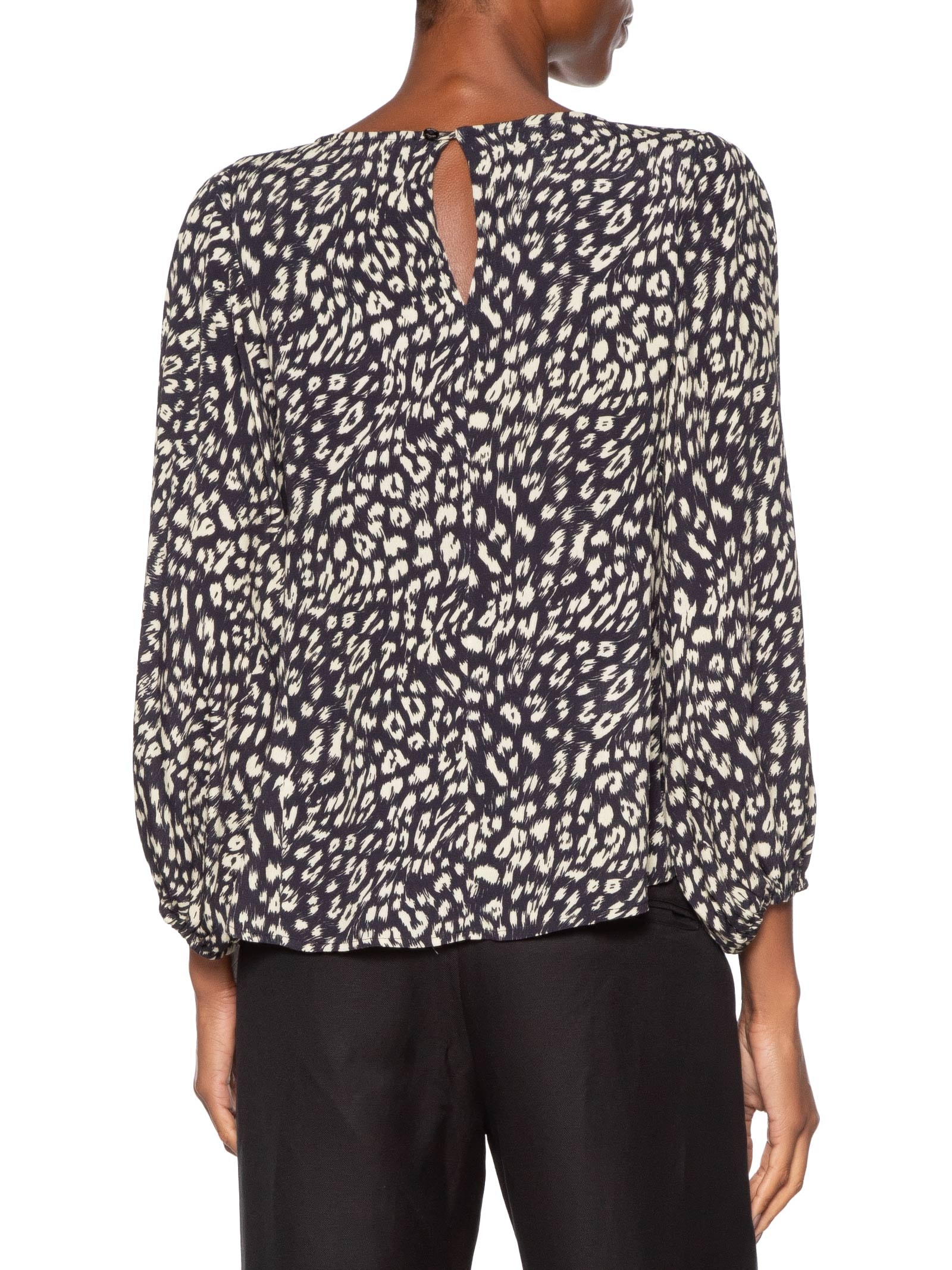 Blusa Feminina Cava Quadrada Onça Abby Preto Animale