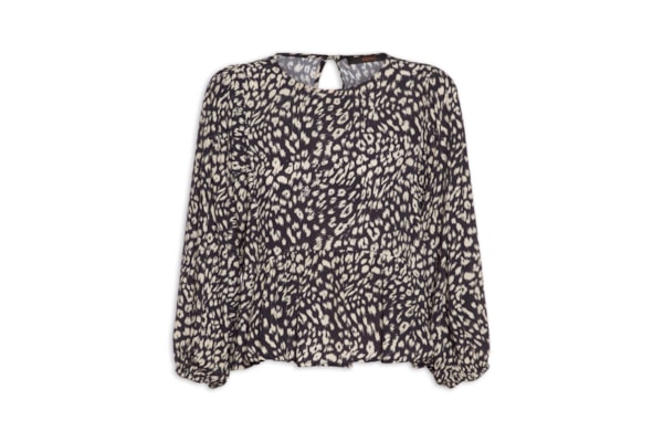 Blusa Feminina Cava Quadrada Onça Abby - Preto